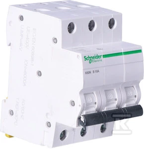 Schneider Electric grandinės pertraukiklis 3P B 10A 6kA AC K60N - A9K01310