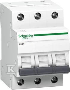 Schneider Electric miniatiūrinis grandinės pertraukiklis 3P B 32A 6kA AC K60N - A9K01332