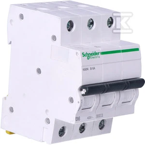 Schneider Electric grandinės pertraukiklis K60N-B6-3 3P 6A B - A9K01306