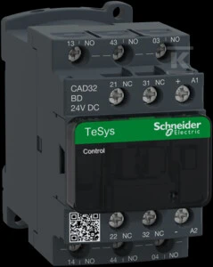 Schneider Electric Schneider pagalbinis kontaktorius 18A 3NO 2C 24V DC CAD32BD