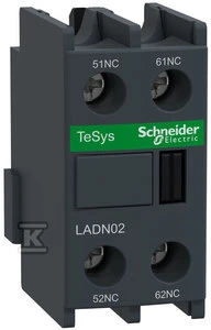Schneider Electric Schneider pagalbinio kontakto 2R tvirtinimas priekyje LADN02