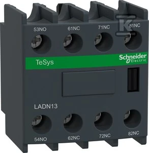Schneider Electric Schneider pagalbinis kontaktas 1NO 3NC tvirtinimas priekyje (LADN13)