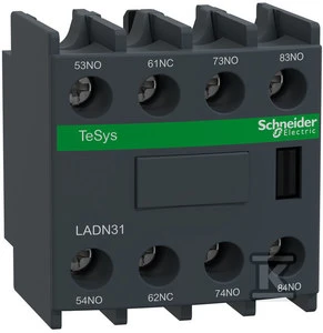 Schneider Electric „Schneider“ pagalbinis jungiklis 3 NO 1R priekinis tvirtinimas LADN31