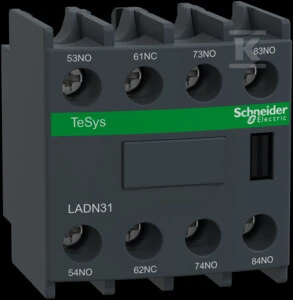 Schneider Electric „Schneider“ pagalbinis jungiklis 3 NO 1R priekinis tvirtinimas LADN31