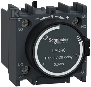 Schneider Electric „Schneider“ uždelsto kontaktų blokas 0,1–3 s jungiklis 1NO 1R LC1 LADR0