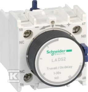 Schneider Electric „Schneider“ uždelstų kontaktų blokas 1–30 s 1NO 1NC (LADS2)