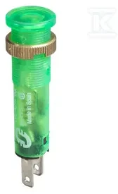 Schneider Electric 8mm žalios spalvos signalo žibintas 24V DC (XVLA233)