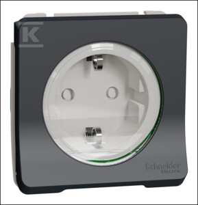 Schneider Electric Mureva Style Schuko lizdo mechanizmas Sraigtiniai gnybtų blokai Antracitas IP55 MUR36135