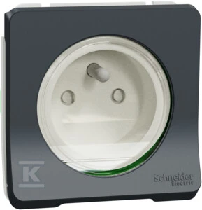 Schneider Electric Mureva Style Socket mechanizmas 2P+PE besriegiai gnybtai antracitas IP55 MUR36133