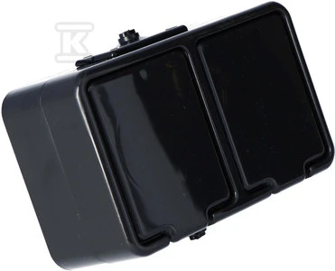 „Schneider Electric Cedar“ dvigubas hermetiškas lizdas su 16A IP44 juoda Nt-230H (NT230H05)