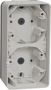 Schneider Electric Mureva Styl Wall pagrindas 2x vertikalus baltas MUR39912