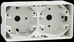 Schneider Electric Mureva Styl Sieninis pagrindas 2x horizontalus baltas MUR39914