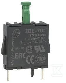 „Schneider Electric“ vieno kontakto blokas 1 NO PCB (ZBE701)