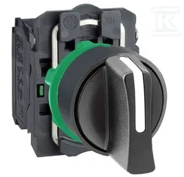 Schneider Electric Jungiklis: 3 padėtis 22mm juodas 2Z mygtukas su grįžimu (XB5AD53)