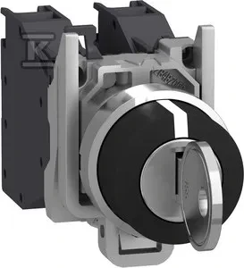 Schneider Electric 2 krypčių jungiklio raktas 22 mm juoda 2Z užraktas (XB4BG33)