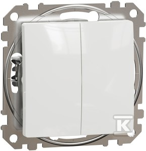 2 klavišų jungiklio mygtukas Schneider Electric Sedna Design SDD111118 (baltas)