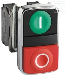 Schneider Electric Valdymo mygtukas 22mm dvigubas raudonas / žalias su grįžimu 1Z 1R (XB4BL73415)