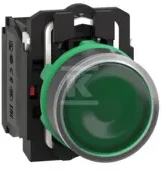Schneider Electric Control mygtukas su pašvietimu 22mm savaime grįžtantis žalia 1Z/1R (XB5AW33M5)