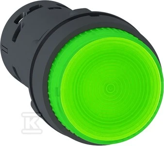 Schneider Electric valdymo mygtukas 22mm žalia 1 Su savaiminiu grįžimu ir apšvietimu 230V AC - XB7NW33M1