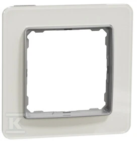 Schneider Electric Sedna Elements, vienpusis rėmas, baltas stiklas