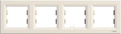 Schneider Electric Quadruple frame Asfora horizontalus kremas EPH5800423