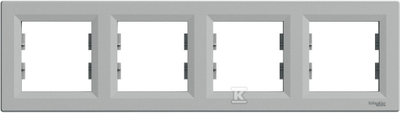Schneider Electric Ramka 4-krotna pozioma aliuminio (EPH5800461)