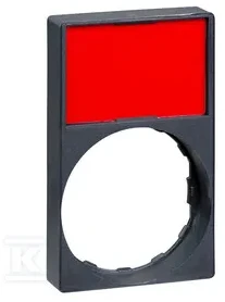 Schneider Electric aprašomoji iškaba 30x50mm su etikete juoda/raudona 22mm juoda stačiakampė (ZBY6H101)
