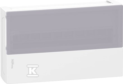 Schneider Electric Modular skirstomoji plokštė Mini Pragma 1 x 18 paviršiuje montuojama IP40 skaidrios durys (MIP12118T)
