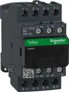 Schneider Electric „Schneider“ maitinimo kontaktorius 25A AC1 4P 24V DC 1NO 1NC (LC1DT25BD)
