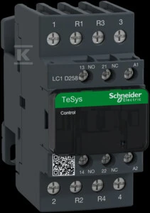Schneider Electric „Schneider“ maitinimo kontaktorius 25A 2NO 2C 230V AC 1NO 1NC (LC1D258P7)