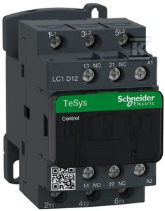 Schneider Electric Schneider maitinimo kontaktorius 3P 12A 230V AC 1NO 1R - LC1D12P7
