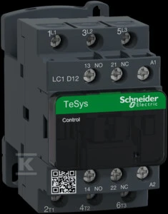 Schneider Electric Schneider maitinimo kontaktorius 3P 12A 230V AC 1NO 1R - LC1D12P7