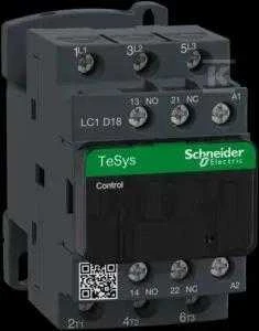 Schneider Electric Schneider maitinimo kontaktorius 3P 18A 24V AC 1NO 1NC - LC1D18B7