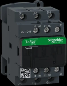 Schneider Electric Schneider maitinimo kontaktorius 3P 18A 230V AC 1NO 1NC - LC1D18P7