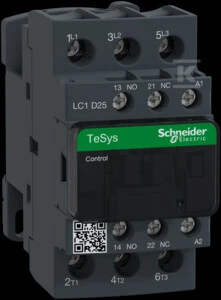 Schneider Electric „Schneider“ maitinimo kontaktorius 25A 3P 110V AC 1NO 1NC (LC1D25F7)