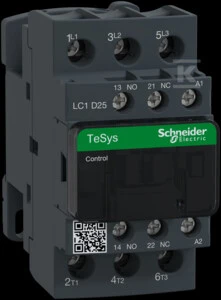Schneider Electric Schneider maitinimo kontaktorius 3P 25A 24V AC 1NO 1NC - LC1D25B7