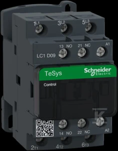 Schneider Electric Schneider maitinimo kontaktorius 9A 3P 24V AC 1NO 1NC - LC1D09B7