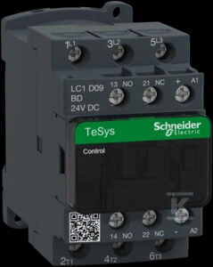 Schneider Electric Schneider Maitinimo kontaktorius 3P 9A 24V DC 1Z 1R - LC1D09BD