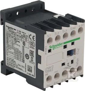 Schneider Electric „Schneider“ maitinimo kontaktorius 12A 3P 24V DC 1NC 0R (LP4K1210BW3)