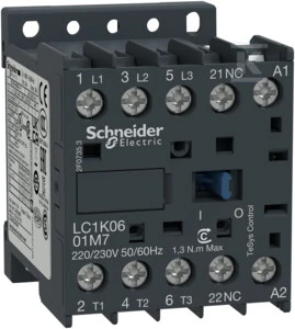 Schneider Electric Schneider maitinimo kontaktorius 16A 3P 230V AC 1NC - LC1K1601P7