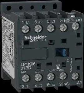 Schneider Electric „Schneider“ maitinimo kontaktorius 6A 3P 24V DC 0Z 1R (LP1K0601BD)