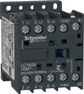 Schneider Electric Schneider maitinimo kontaktorius 3P 9A 230V AC 1NO 0R - LC1K0910P7