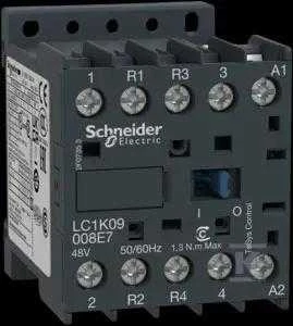 Schneider Electric Schneider maitinimo kontaktorius 9A 2NO 2C 24V AC (LC1K09008B7)