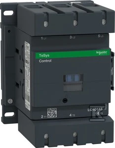 Schneider Electric „Schneider“ maitinimo kontaktorius 115A 3P 24V DC 1NO 1NC (LC1D115BD)