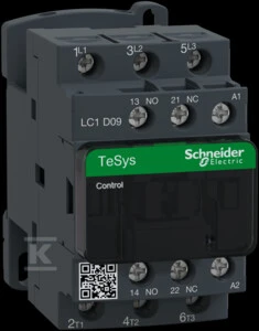 Schneider Electric „Schneider“ maitinimo kontaktorius 9A 3P 400 V AC 1NO 1NC (LC1D09V7)