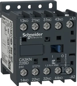 Schneider Electric „Schneider“ pagalbinis kontaktorius 10A 2NO 2C 24V DC (CA3KN22BD)