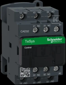 Schneider Electric „Schneider“ pagalbinis kontaktorius 10A 3Z 2R 230V AC (CAD32P7)