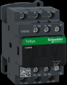 Schneider Electric „Schneider“ pagalbinis kontaktorius 32A 3NO 0R 24V AC (CAD32B7)