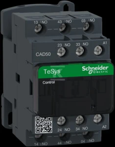 Schneider Electric „Schneider“ pagalbinis kontaktorius 10A 5NO 0R 110V AC (CAD50F7)