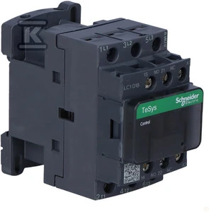 Schneider Electric Schneider elektros maitinimo kontaktorius 3P 18A AC3 230VAC 50Hz 1R + 1Z LC1D18P5